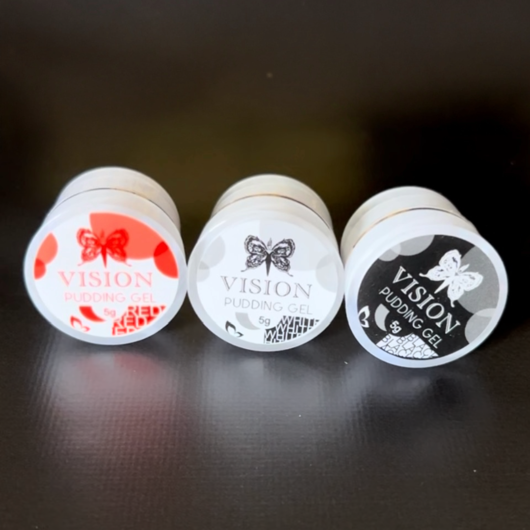 Vision Pudding Gel 3 pc set white-black-red