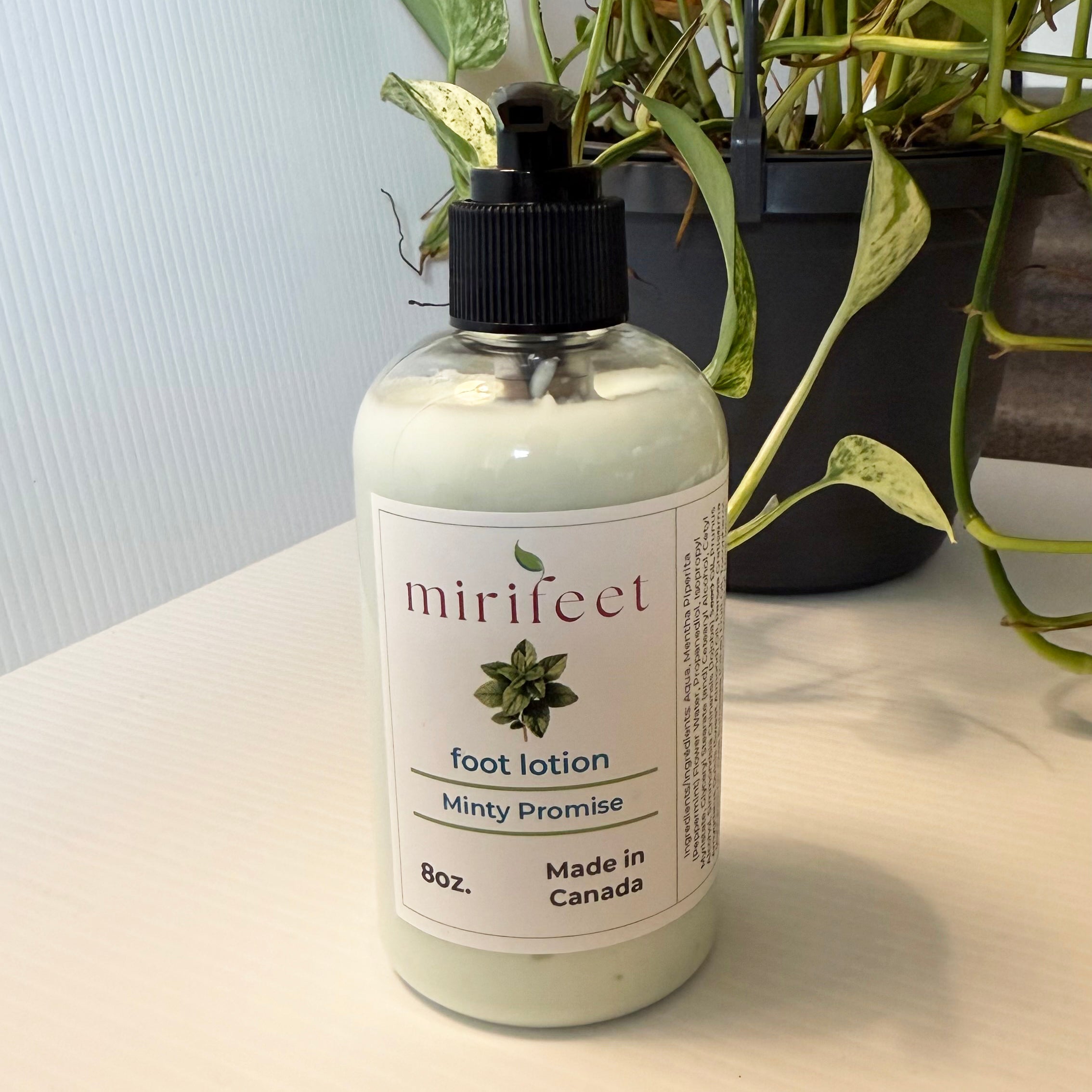 Mirifeet Foot Lotion, Minty Promise 8oz.